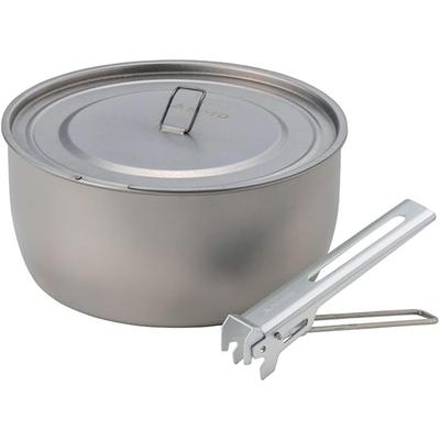 SOTO Titanium Deep Compact Solo Outdoor Emergency Titanium Pot 1100 (Japanese-made) Pot, Type, Lightweight, 0.3mm Thickness, Storage, Activities,
