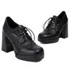 Sexy Women's Pumps Loafers Shoes Platform Fashion Lace-up Black Red High Heels Classic Western Party Office Shoes Woman Comfort