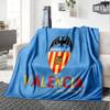 Valencia Crest Design Flannel Blanket, Soft Polyester, Modern Design, All-Season for Camping, Travel, Gifts for holidays or birthdays