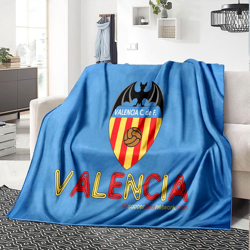 Valencia Crest Design Flannel Blanket, Soft Polyester, Modern Design, All-Season for Camping, Travel, Gifts for holidays or birthdays