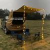 Manual Operation SUV Tailgate Shade Awning Tent - Car Sun Shelter With Windproof Ropes & Hooks - Portable Camping Shade Canopy
