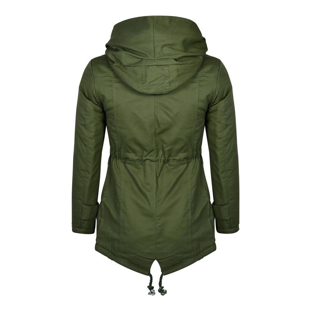 Men Winter Warm Hooded Zip Thick Solid Fleece Coat Outwear Wind Jacket