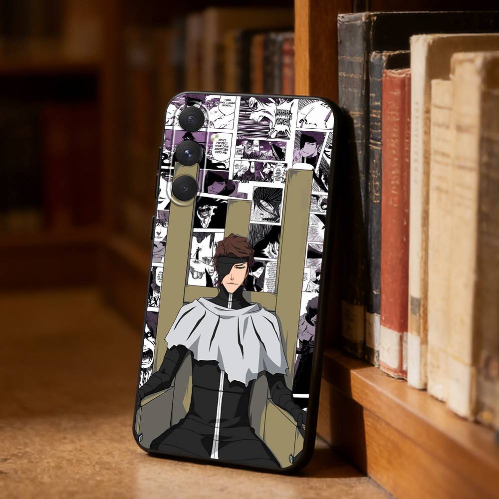 Anime B-Bleachs Aizen Sosuke Phone Case For Samsung S26,S25,S24,S23,S22,S21,Plus,Fe,Lite,Others Black Cover