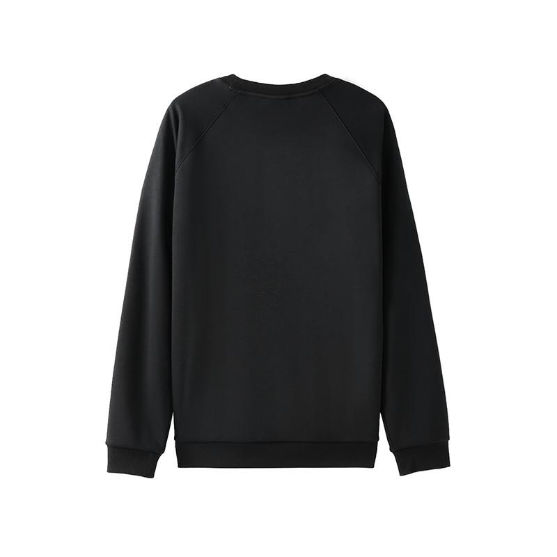 Li Ning Fashion Hoodless Pullover Round Neck Fleece Warm Long Sleeve Top Comfortable Long Pants Sweatshirt Set Men sets AWDVH05-1+AKLVC99-1