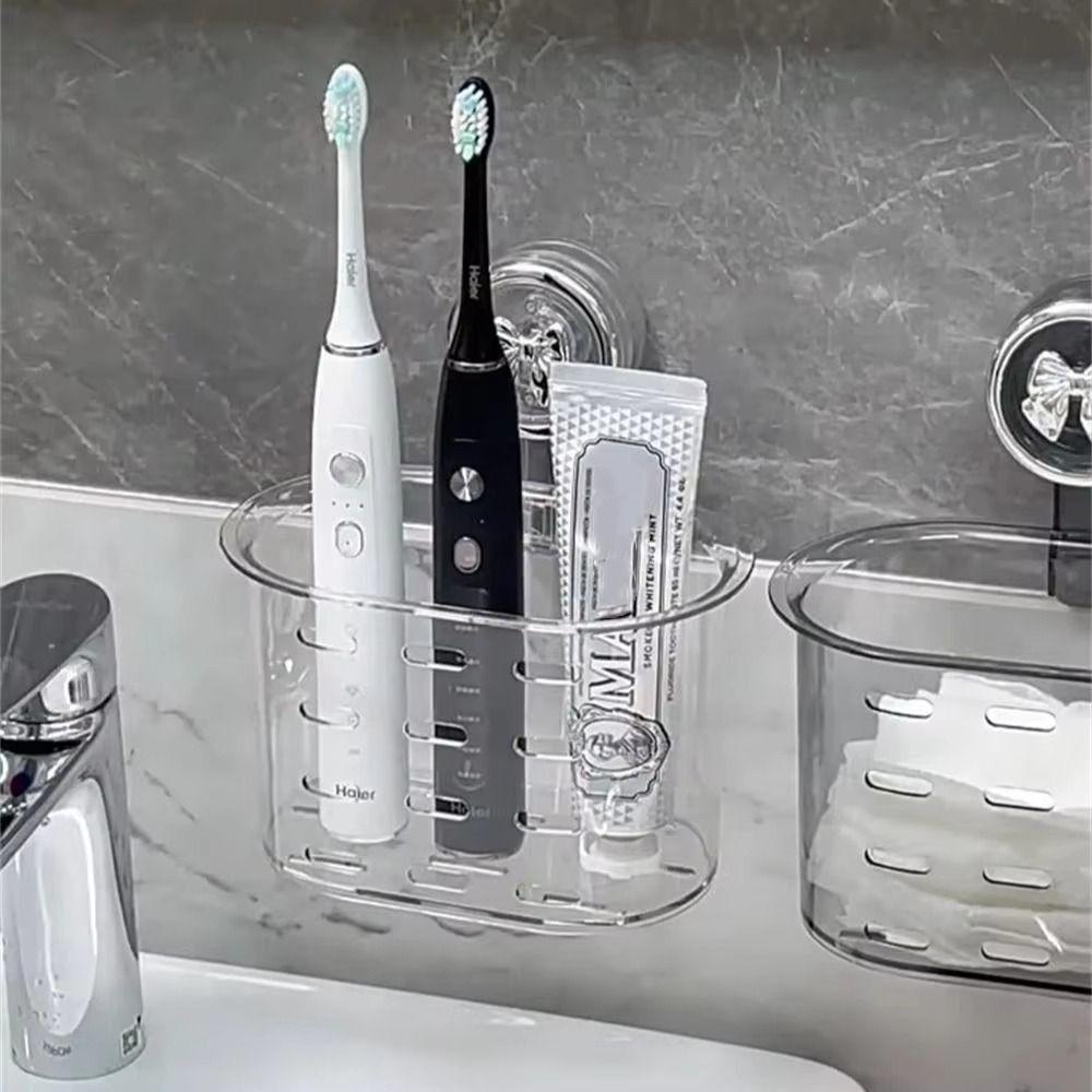 Wall Mounted Face Towel Storage Rack Punching-free Toilet Washstand Suction Cup Shelf  Home