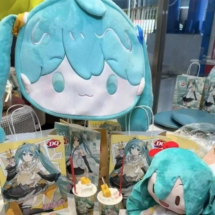 Miku Itabag Hatsune Big Face Bag Character Plush Girl Backpack Spacious Interior