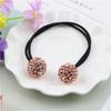 Hair Ties Solids Elastic Ponytail Holder Diamante Balls Hairband