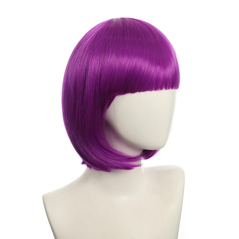 Heat Resistance Halloween Colored Wig Anime Cosplay Party Wig Short Straight Bob Hair Men Women