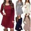Stylish Women's Knitted Sweater Jumper Mini Dress For Cozy Winter And Autumn Wear