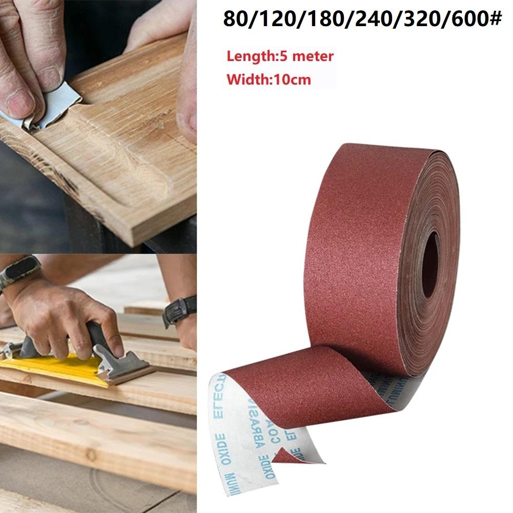 1 Roll 5M Abrasive Cloth Emery Cloth Roll Polishing Sandpaper For Grinding Tools 80/120/180/240/320/600 Grits