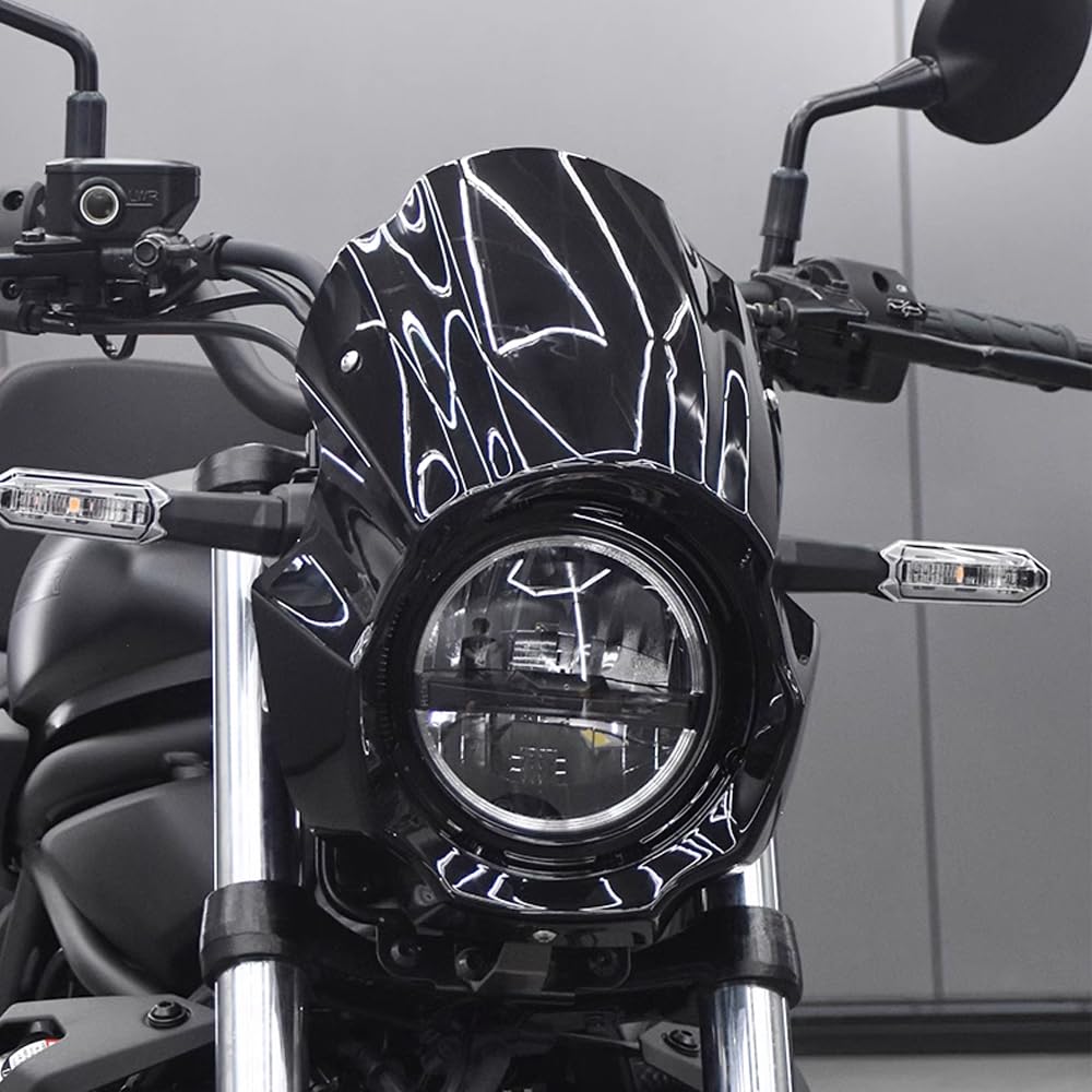 XINMOZR Front Fairing Pighead Hood with Front Headlight Lampshade Deflector for Eliminator and 400, 500, SE400/500 (2023, 2024, 2025) (Bright Black)