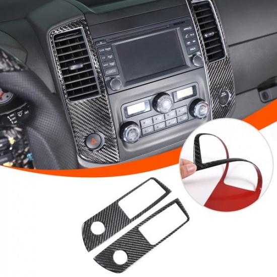 Soft Carbon Fiber Center Console Air Vent Trim Sticker For Nissan Frontier 05-21