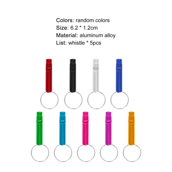 5Pcs/Set High Pitch Creative Whistle Aluminum Alloy Practical Clear Sound Safety Whistle