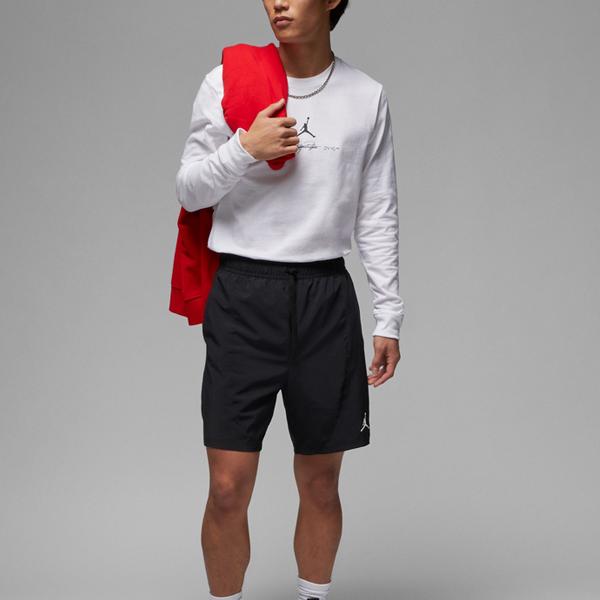 Jordan Logo Print Lace-Up Mid-Rise Sports Shorts Men Shorts Black AO1387-010