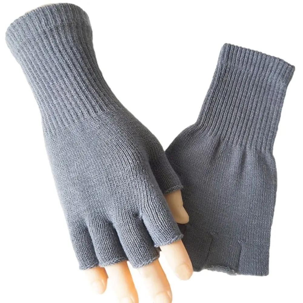 Striped Stripey Unisex One Size Fingerless Gloves Gothic Knitting Fingerless Gloves Winter Warm Elastic Comfortable Gloves