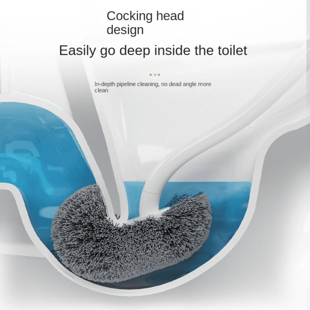 Wall-mounted S-type Corner Gap Brush Soft Hair Toilet Brush  Cleaning Tools Accessories