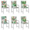 Low back Bench Cushions 6 pcs Multicolored Fabric
