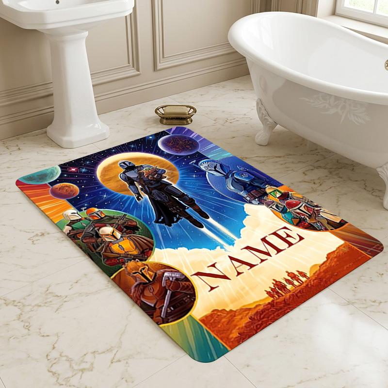Personalized Name Yoda's Legacy Living Room Non-Slip Area Rug Soft Carpet for Bedroom Kids Playroom Sofa Office Home Decor Doormat