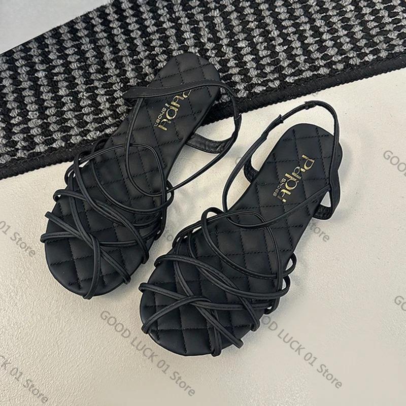 Fashion Flats Women's Sandals Designer Casual Shoes Fashion Slippers Rome 2025 Walking Beach Flip Flops New Dress Slides Woman Shoes