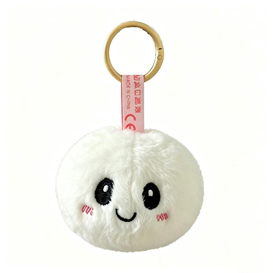 Squishy Stress Relief Keychain Simulation Dumpling Plush Dumpling Squishy Dumplings Sensory Squeeze Toy for Stress Relief