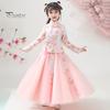 1 set rochie cheongsam pentru fete, în stil chinezesc modern, moale, confortabil, din amestec de bumbac, costum pentru toamnă