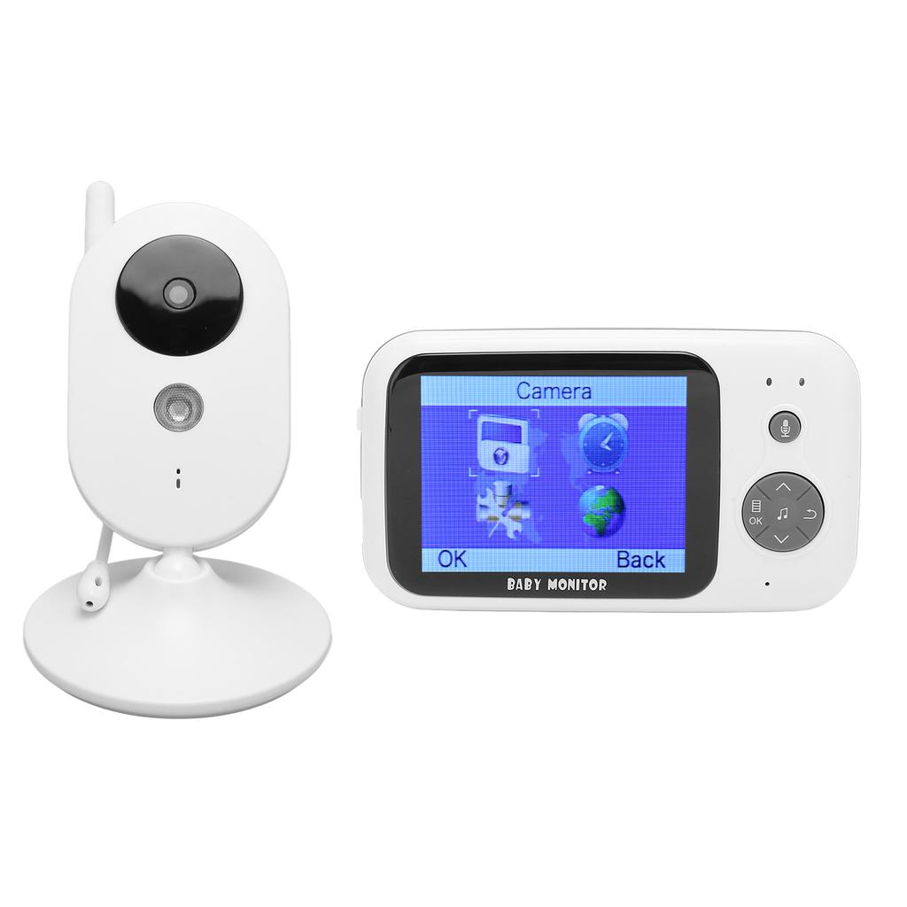 Baby Camera with 3.2in LCD Monitor 2 Way Audio Night Vision Temperature Monitoring Music Playback for The Elderly Kids