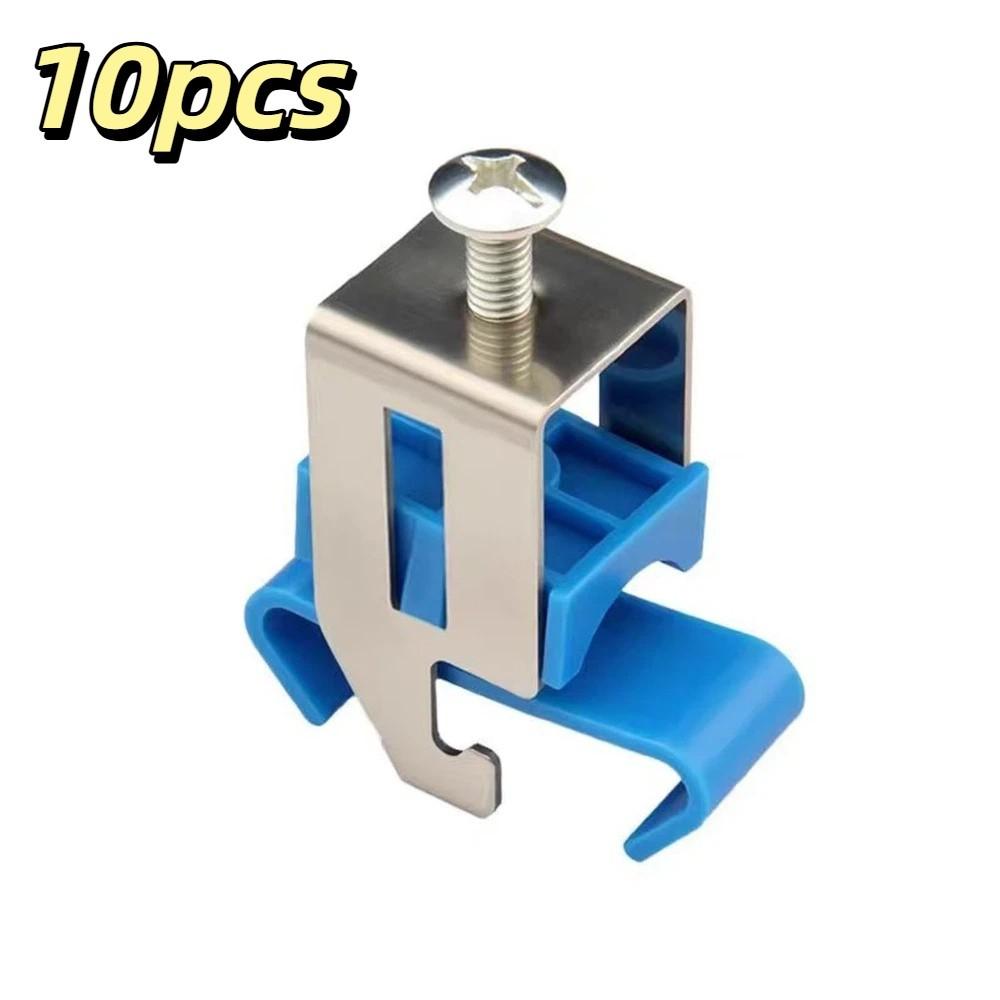 10/20pcs Stainless Steel Electric Conduit Fixing Clip Wiring Tube Fastener Electrical Conduits blue-10pcs