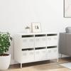 VidaXL Buffet blanc 101,5x39x73,5 cm acier laminé à froid, meuble de rangement, meuble de rangement de cuisine, meuble de 851267