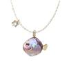 Collana Ciondolo Pesce Carino Serie Oceano Retrò Placcata Oro 18K