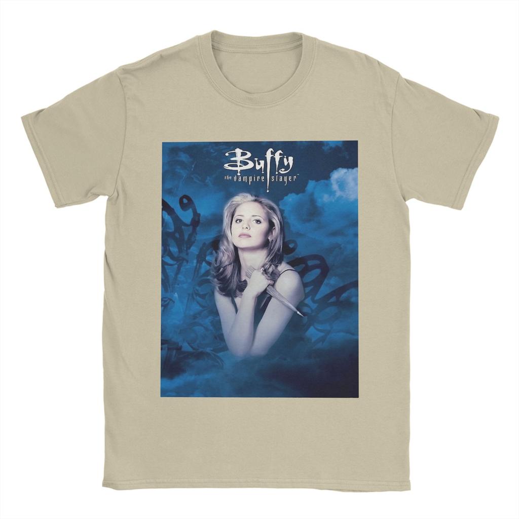 Buffy the Vampires Slayer T Shirt Men's  Pure Cotton Leisure T-Shirts O Neck TV Series Tee Shirt Short Sleeve Clothes 6XL
