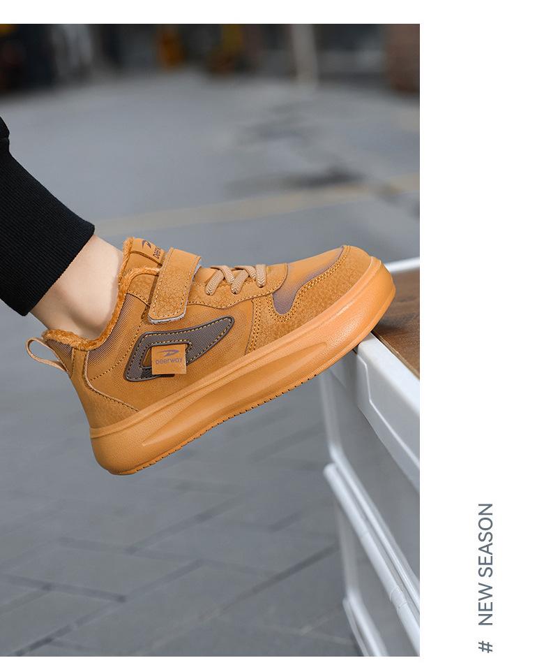 Wow! New winter style fleece-lined cotton sneakers for kids—thick, warm, non-slip, and soft-soled for girls and boys.