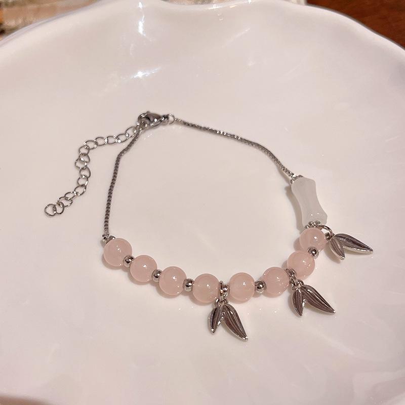 Vintage-Inspired Luxury Bamboo & Bead Bracelet for Women
