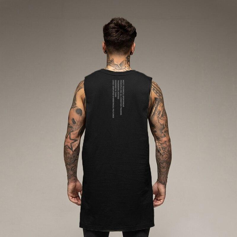 

Muscleguys, корейская свободная майка в стиле хип-хоп с персонализированным буквенным принтом, хлопковая дышащая спортивная одежда, мужские топы для тренировок на открытом воздухе XXL чёрный