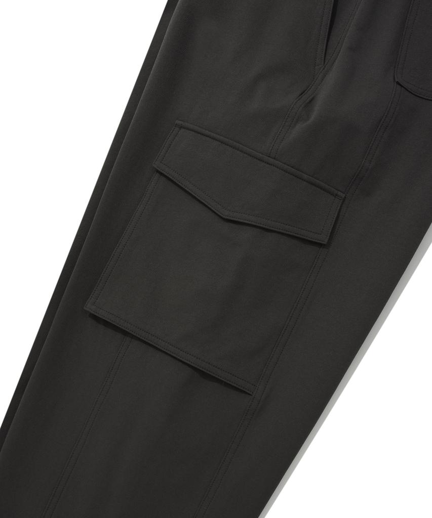 COVERNAT Fleece-Lined Cargo Wide Pants Charcoal