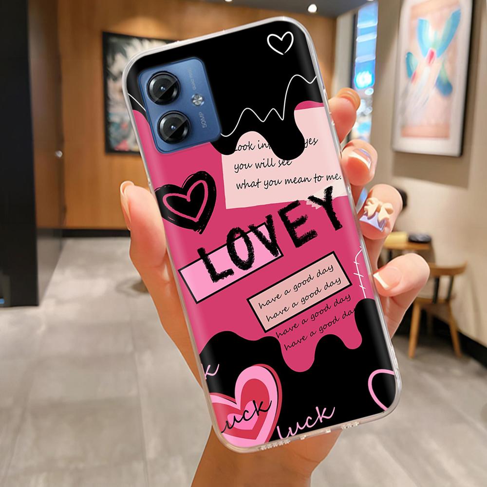 For Motorola Moto G14 4G Case Phone Cover High Quality Clear Silicone Funda For Moto G14 4G Full Protection Back Covers Coque
