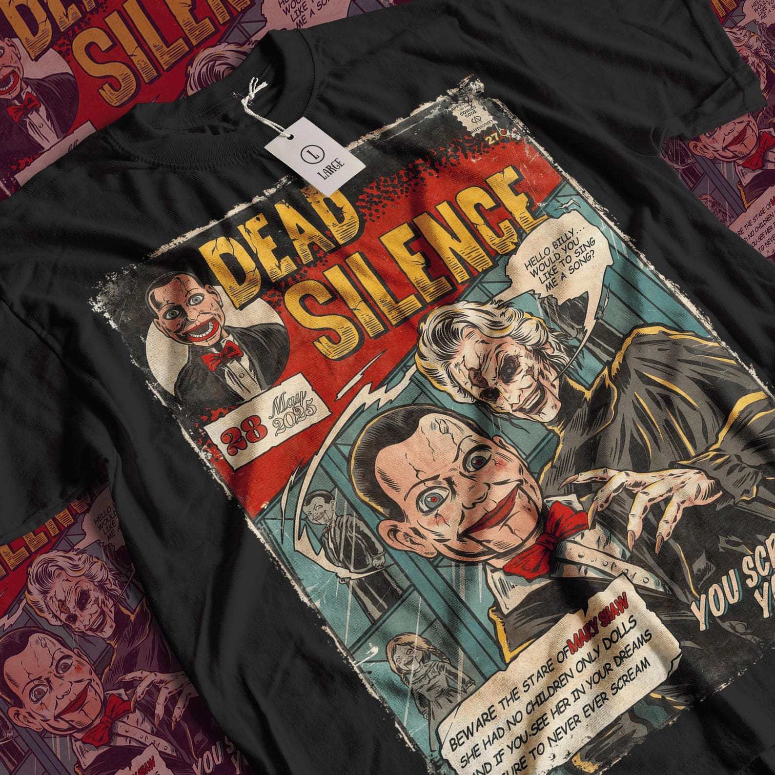 Aesthetic Dead Silence Movie T-Shirt: Vintage Horror Movie Unisex Graphic Tee S