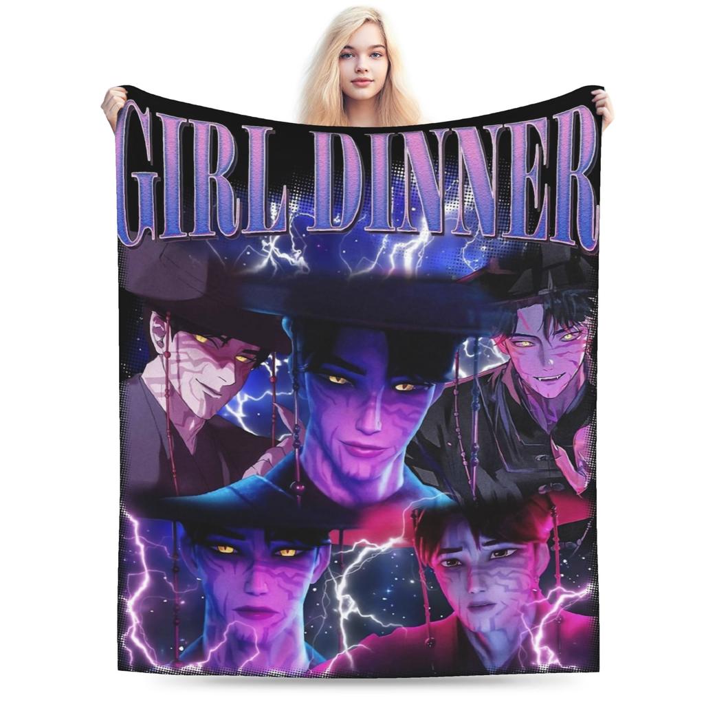 BABY Saja Boys Kpop Demon Hunters Game Plush Blankets Boy Girl Flannel Bedding Throws For Living Room Warm Soft Custom Bedspread