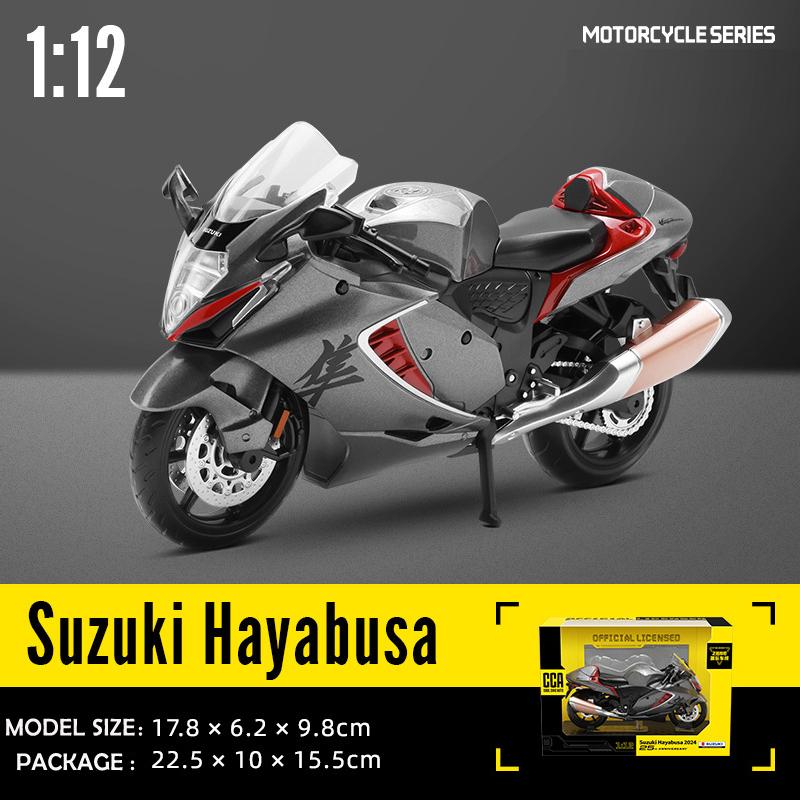 Ca. 1:12 Hayabusa Legierung Motorradmodell Lenkungsstoßdämpfer Autodekoration Luxus Motorrad Sammlerstück Miniatur