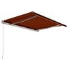 Manual Retractable Awning 450 X 300 Cm Orange and Brown