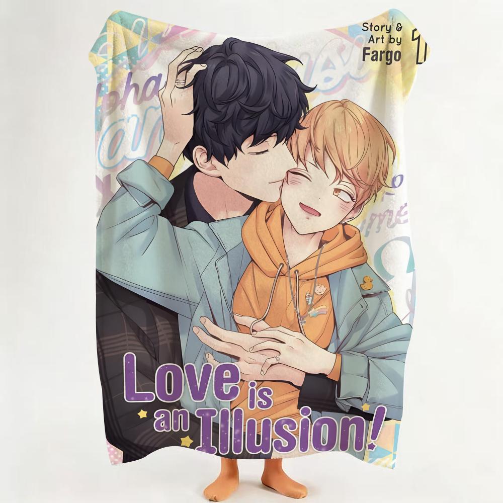 

Comic L Love I Is A An I Illusion Throw Flannel Throw Blanket Suitable for Sofa Living Room Bedroom 75cmx90cm