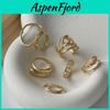 Alloy Ring Collection For Women With Geometric Style And Electroplated Finish For Casual Wear
