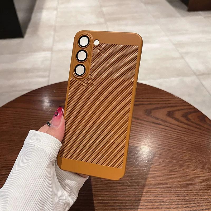 Comes With Lens Film Breathable Heat Dissipation Cooling Case For Samsung Galaxy A53 A54 A25 A24 A15 PC Hard Back Cover