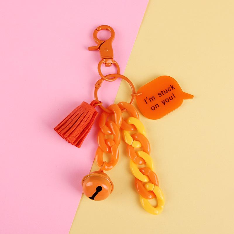 U-förmiger Acrylketten-Schlüsselanhänger - Trendiges Accessoire für Taschen & Autos