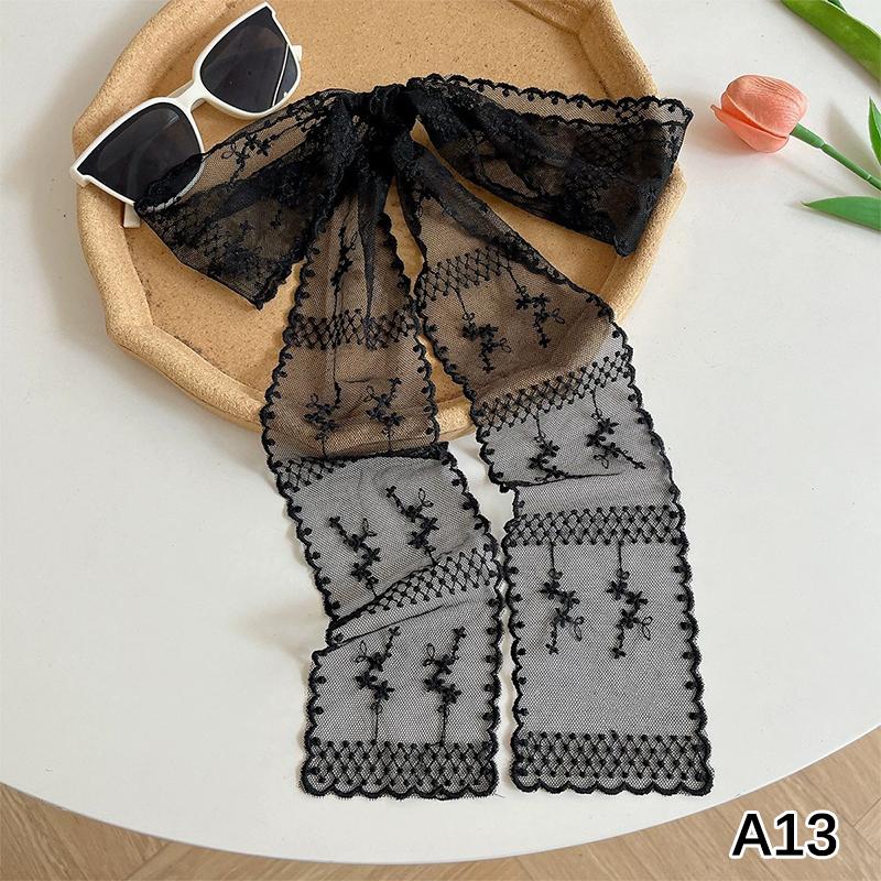 Fashion Y2K Long Lace Waistband Bow Floral Lace Waist Belt Tie Up Thin Dress Jeans Belt Summer