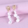 Qifu Baroque Pearl Pleated Earrings: Luxurious Stud and Dangle Design