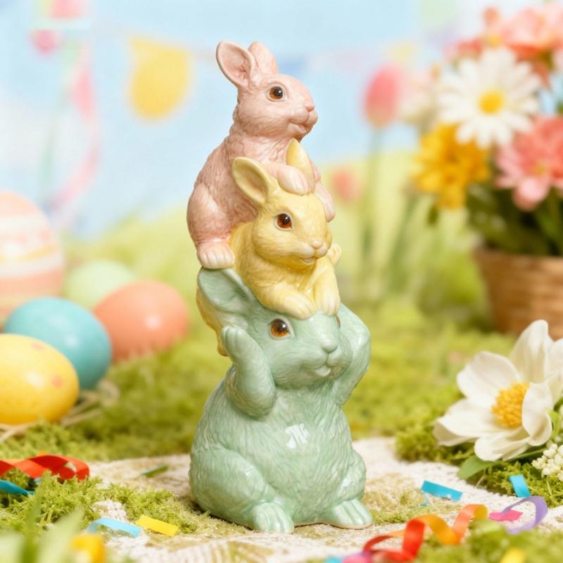 Food Grade Silicone Easters Sitting Rabbits Mould For Candle Making Home Decoration Craft Art