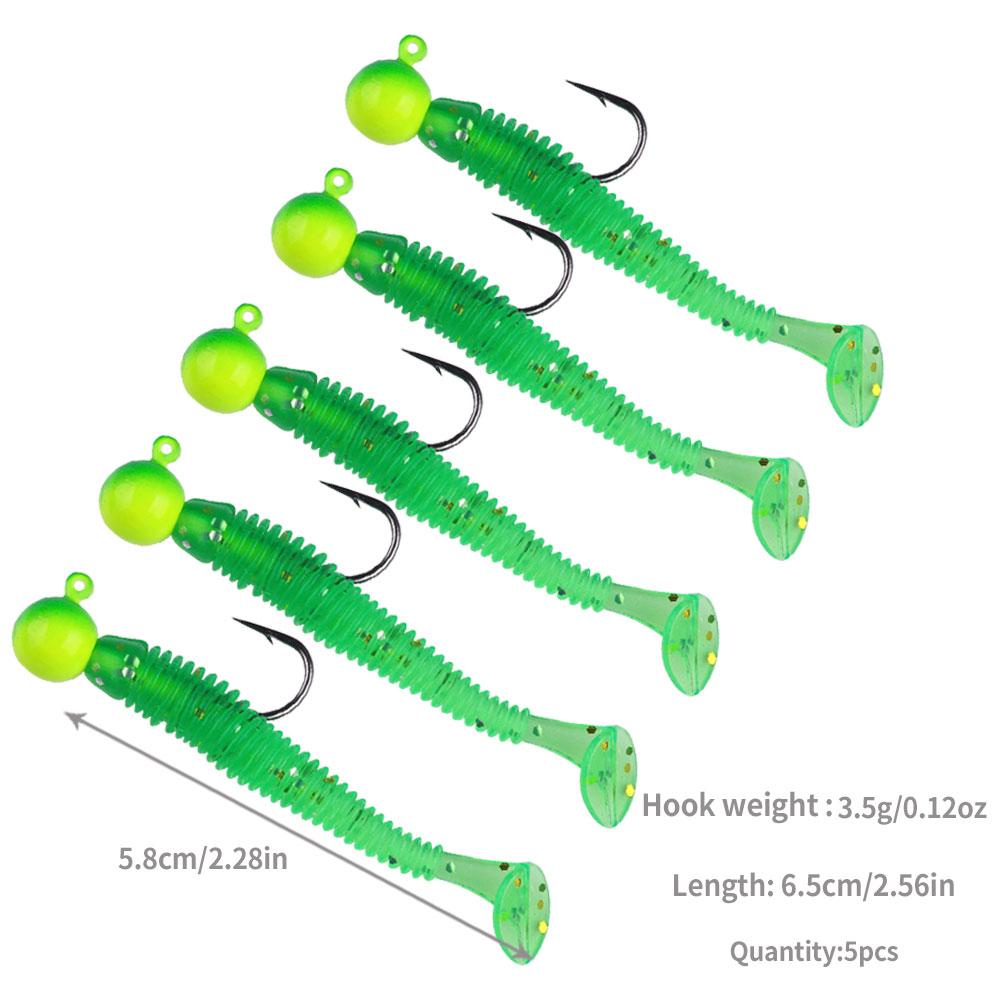 5 szt./4 szt./worek haczyk jigowy z miękką przynętą Pesca Wobler Sztuczna przynęta silikonowa przynęta Okoń Morszczuk Wędkowanie karpiowe miękki ogon przynęta na okonia