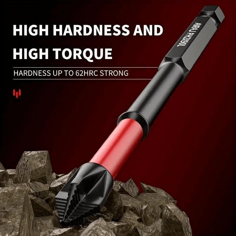 6 Adet Sevgililer Günü & Yılbaşı Özel: Kaymaz Phillips Başlı ve Manyetik S2 Çelik Uçlu 1 Set Manyetik Kaymaz Tornavida Uçları