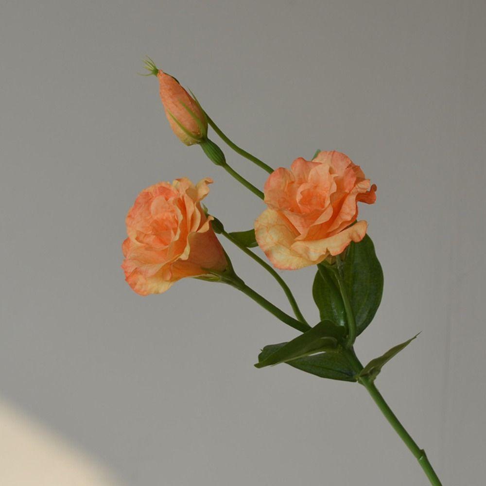 Реалістичний штучний букет квітів еустоми, справжній дотик, прикраса дому