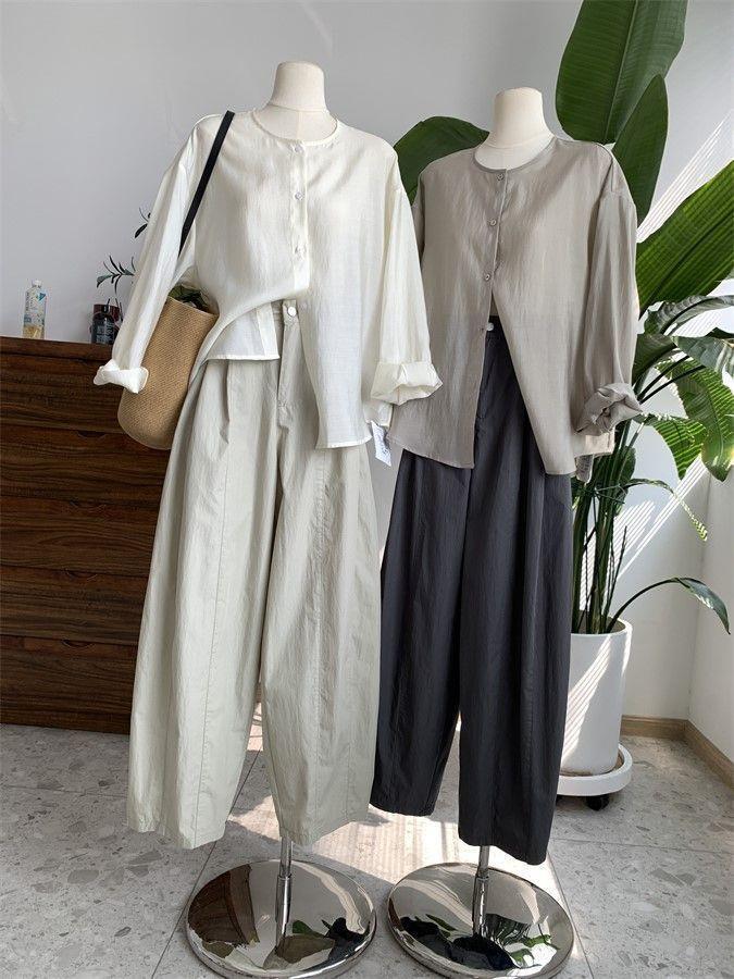 2026 Spring Korean Style Slimming Pear-Shaped Harem Pants for Women